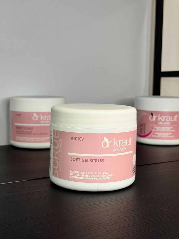 М'який гель-скраб з натуральними мікрогранулами / Soft gelscrub with natural microgranules / Dr.Kraut 500 мл DK1010V фото