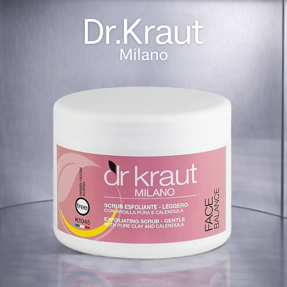Скраб-ексфоліант з календулою Dr.Kraut 500 мл &mdash; Exfoliating clay scrub with calendula