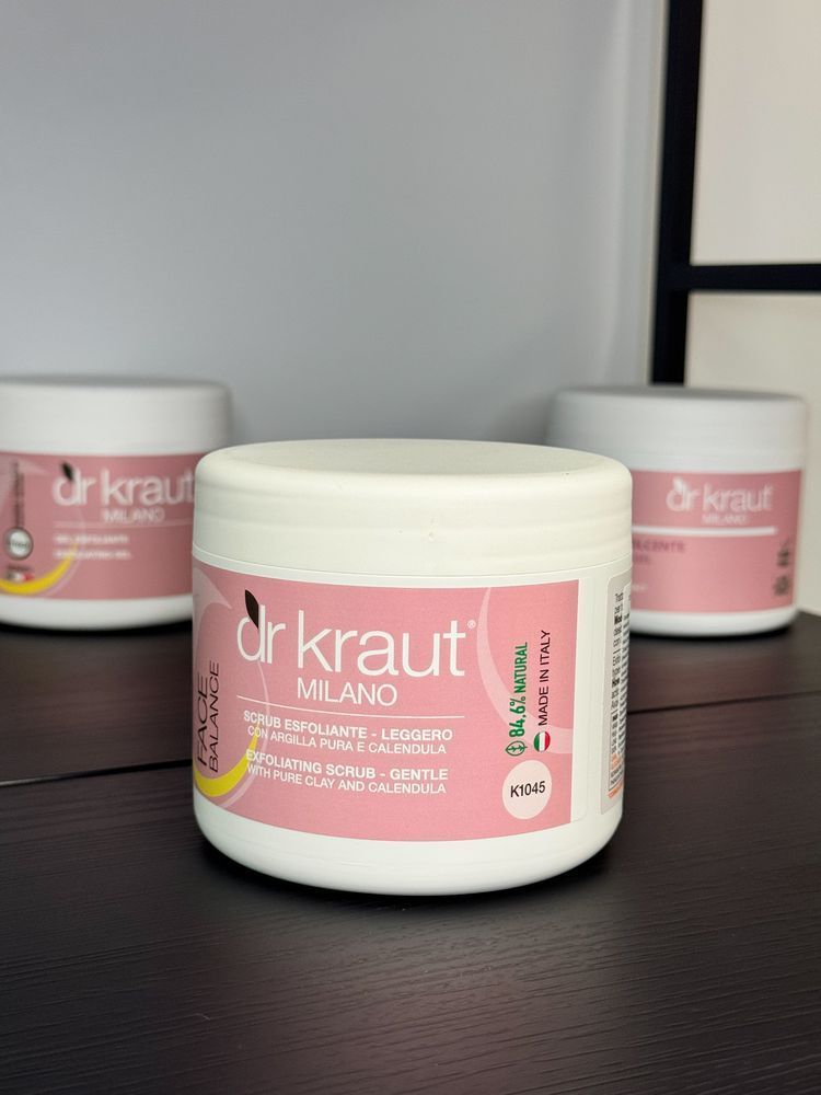 Скраб-ексфоліант з календулою / Exfoliating clay scrub with calendula / Dr.Kraut 500 мл DK1045 фото