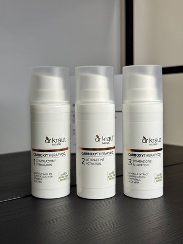 Карбоксітерапія Dr.Kraut для обличчя / шиї / декольте CO2 (10 процедур) / Dr.Kraut Carboxytheraphy CO2 (10 pr) / Dr.Kraut 3*50мл DK2019U фото